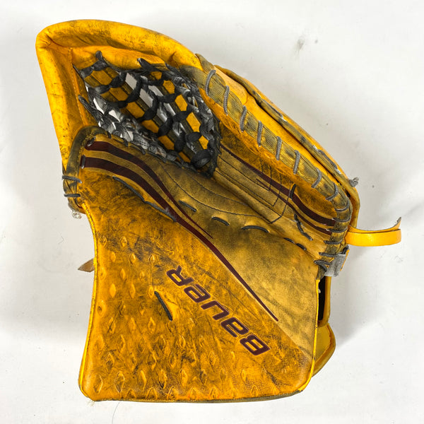 Bauer Vapor 2X Pro - Used Pro Stock Goalie Glove (Yellow/Red)