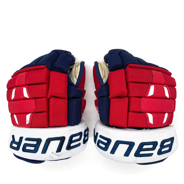 Pro Stock Bauer Nexus 2N - Used NHL Glove - Washington Capitals - Erik Gustafsson (Navy/Red/White)