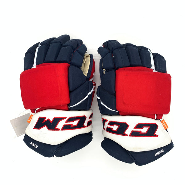 CCM HGJS - Used NHL Pro Stock Glove - Washington Capitals - Matt Irwin (Navy/Red/White)