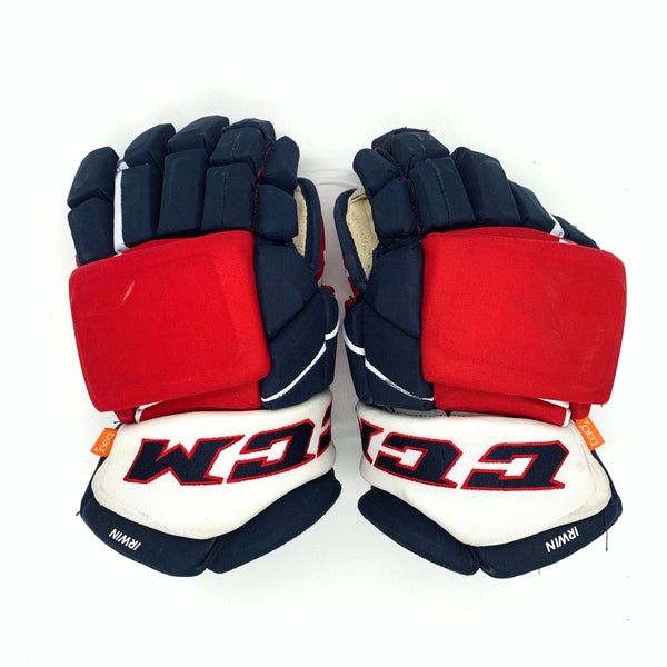 CCM HGJS - Used NHL Pro Stock Glove - Washington Capitals - Matt Irwin (Navy/Red/White)