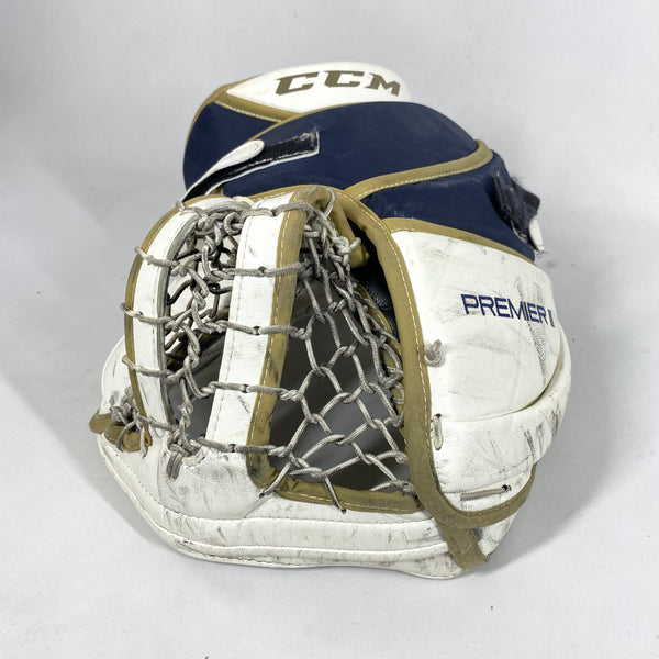 CCM Premier II - Used NCAA Pro Stock Full Goalie Set (White/Gold/Blue)