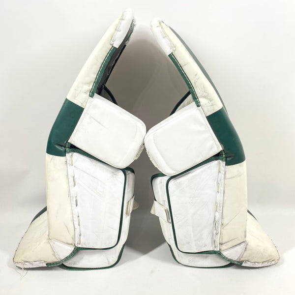 Bauer Supreme Ultrasonic - Used Pro Stock Goalie Leg Pads (White/Green)