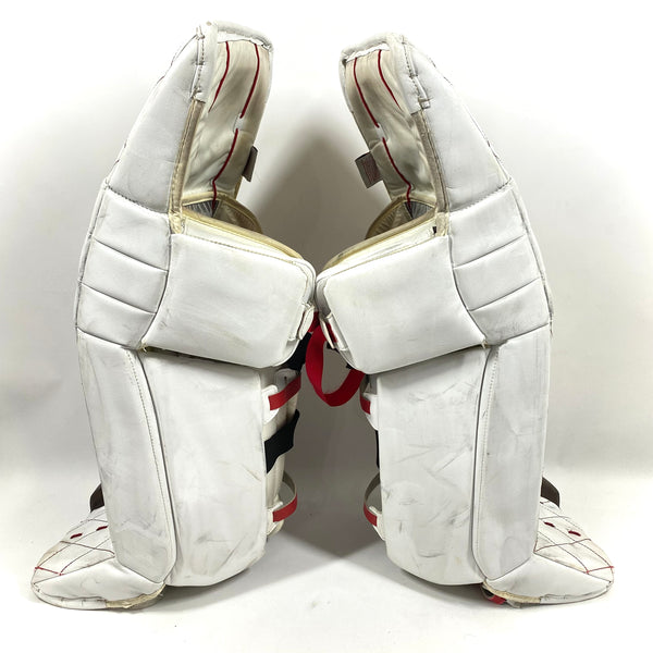 Vaughn Velocity V7 - Used Pro Stock Goalie Pads - Full Set (White/Brown/Red)