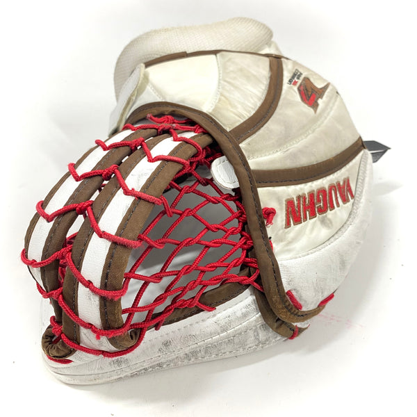 Vaughn Velocity V7 - Used Pro Stock Goalie Pads - Full Set (White/Brown/Red)