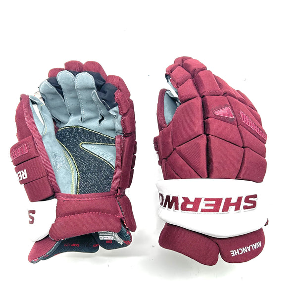 Sherwood Rekker Legend Pro - NHL Pro Stock Glove - Colorado Avalanche (Maroon/White)