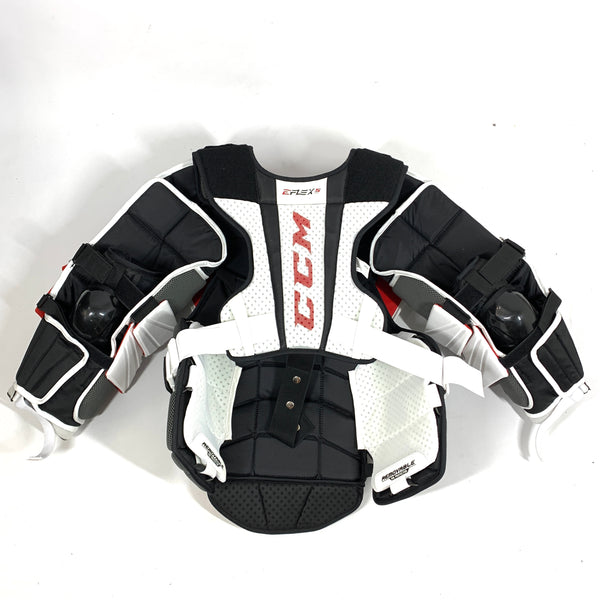 CCM Extreme Flex 5 Pro - Used Pro Stock Goalie Chest Protector (White/Red)