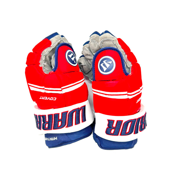 Used Gloves - Pro Stock Warrior Covert - Washington Capitals - Anthony Mantha (Navy/Red/White)