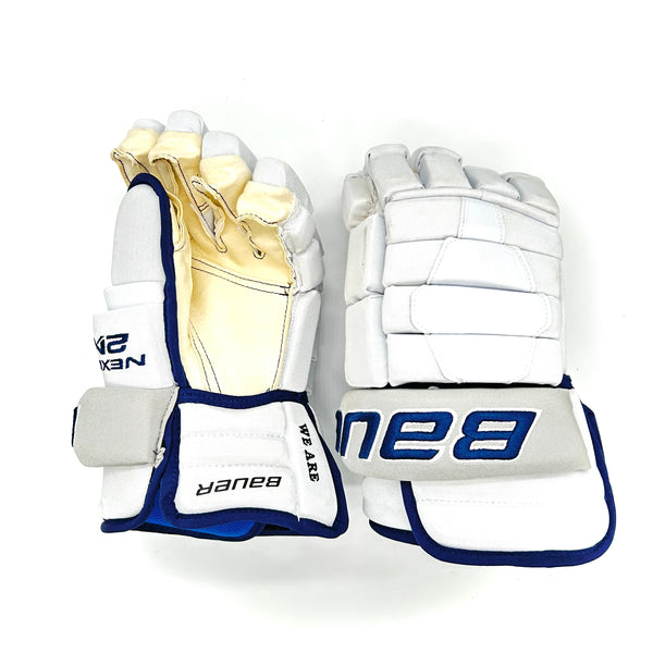 Bauer Nexus 2N Pro - NCAA Pro Stock Glove (White/Navy)