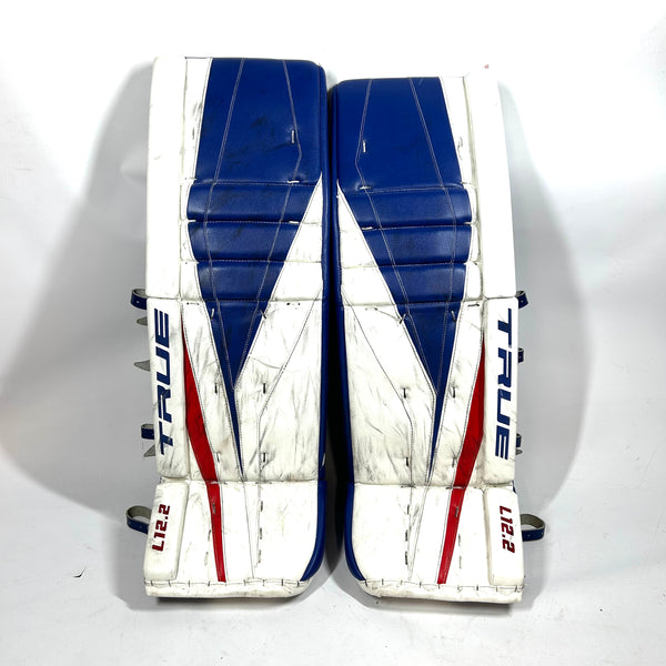 True L12.2 - Used Pro Stock Goalie Pads (Red/Blue)