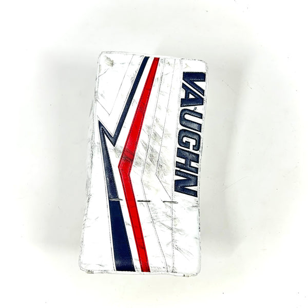 Vaughn Velocity V9 - Used Goalie Blocker (White/Navy/Red)