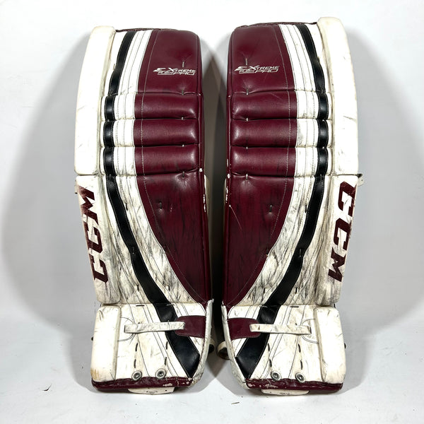 CCM Extreme Flex Pro - Used Pro Stock Senior Goalie Pads (Maroon)