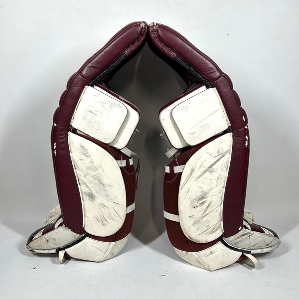 CCM Extreme Flex Pro - Used Pro Stock Senior Goalie Pads (Maroon)