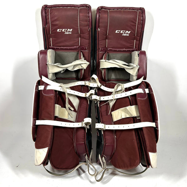 CCM Extreme Flex Pro - Used Pro Stock Senior Goalie Pads (Maroon)