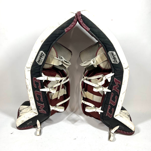 CCM Extreme Flex Pro - Used Pro Stock Senior Goalie Pads (Maroon)