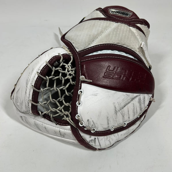 Bauer Supreme UltraSonic - Used Pro Stock Goalie Glove (Maroon)