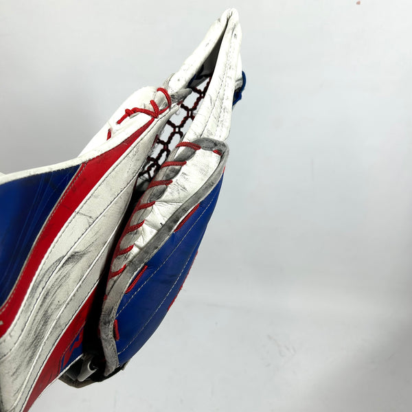 CCM Extreme Flex 5 - Used Pro Stock Goalie Glove (Blue/Red/White)