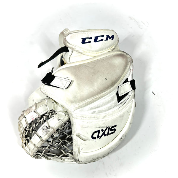 CCM AXIS - Used Pro Stock Goalie Glove (White)