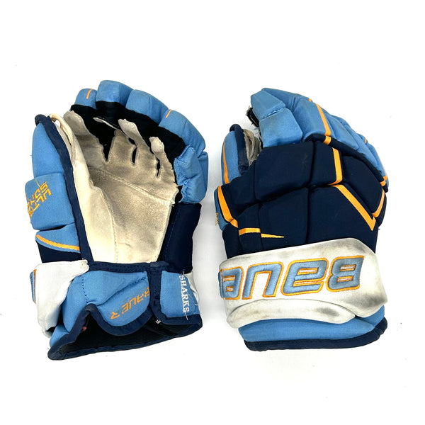 Bauer Supreme Ultrasonic - Used Pro Stock Glove (Blue/Yellow)