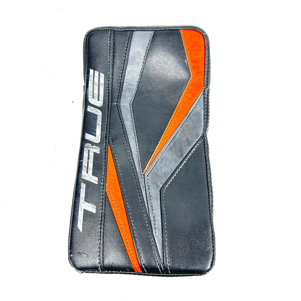 True L12.2 - Used Pro Stock Goalie Blocker (Black/Orange)