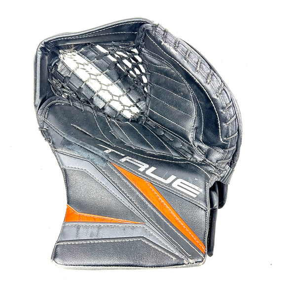 True L12.2 - Used Pro Stock Goalie Glove (Black/Orange)