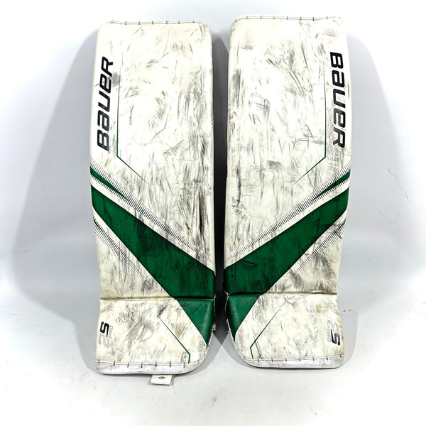 Bauer Supreme 2S Pro - Used Pro Stock Goalie Pads - Full Set (White/Green)