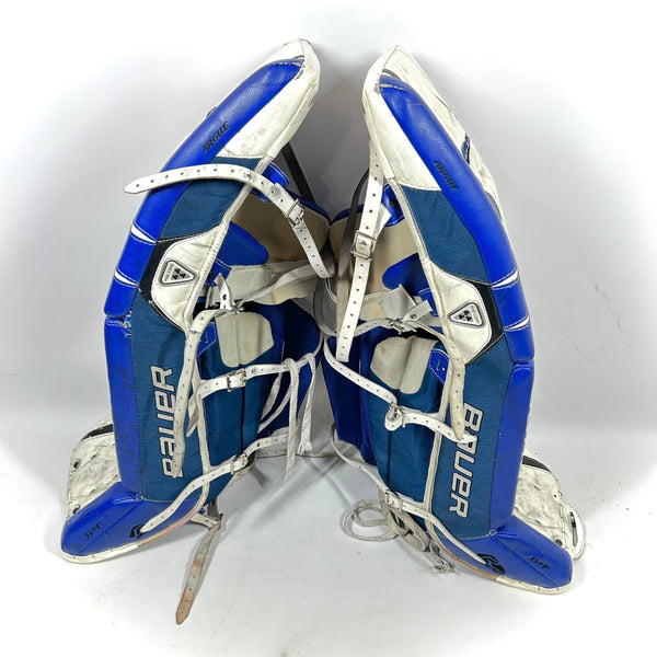 Bauer Reactor 9000 - Used Pro Stock Goalie Pads (White/Blue/Black)