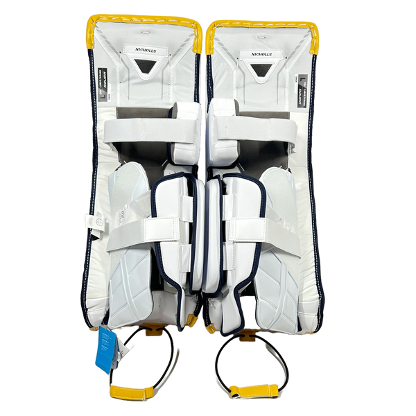 Bauer Supreme Mach - OHL Pro Stock Goalie Pads (Navy/White/Yellow)