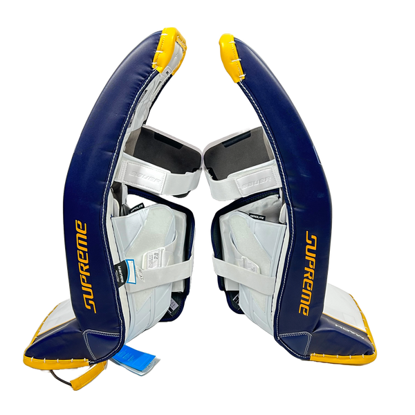 Bauer Supreme Mach - OHL Pro Stock Goalie Pads (Navy/White/Yellow)