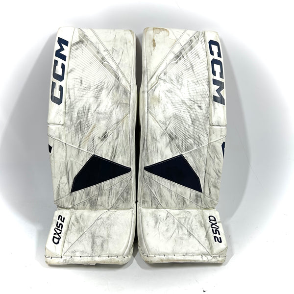 CCM Axis 2 - Used AHL Pro Stock Senior Goalie Full Set (White/Navy)