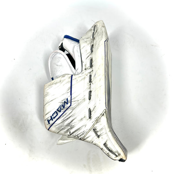 Bauer Supreme Mach - Used Pro Stock Goalie Blocker (White/Blue)