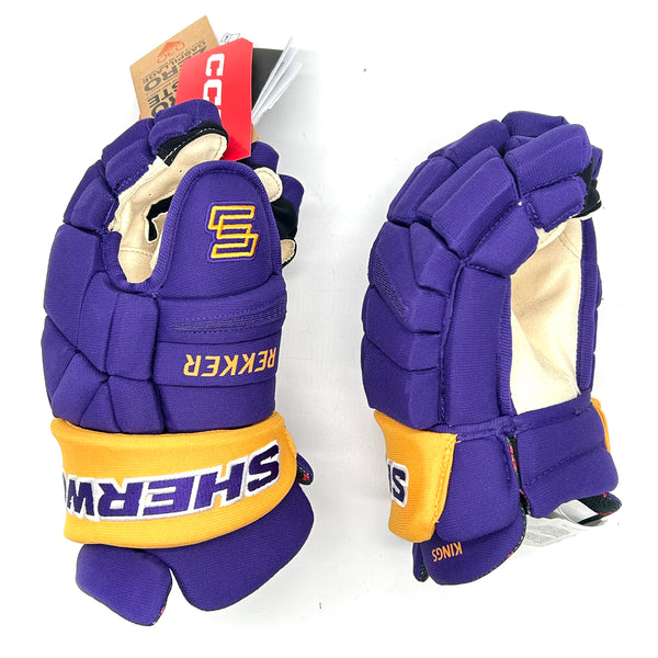 Sherwood Rekker Legend Pro - NHL Pro Stock Glove - Pro Palm - Los Angeles Kings (Purple/Yellow)