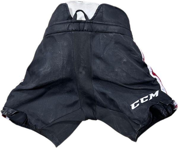 CCM HPG11K - Used OHL Pro Stock Hockey Goalie Pants (Black/Burgundy)