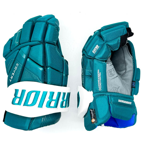 Warrior Covert QR6 - Team Stock Glove - San Jose Sharks (Teal/White)