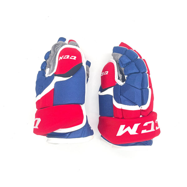 CCM HG12 - NHL Pro Stock Hockey Glove - Matthew Peca (Blue/Red/White)