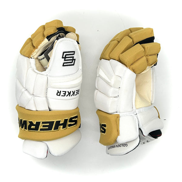 Sherwood Rekker Legend Pro - NHL Pro Stock Glove - Pro Palm - Vegas Golden Knights (White/Gold/Black)