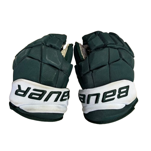 Bauer Supreme Ultrasonic - Used Pro Stock Gloves (Green/White)