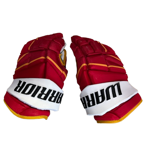 Warrior Alpha LX Pro - Used Pro Stock Hockey Glove (Red/Yellow/White)