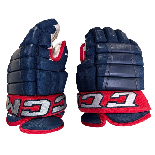 CCM HG97 - Used Pro Stock Hockey Gloves (Navy/Red)