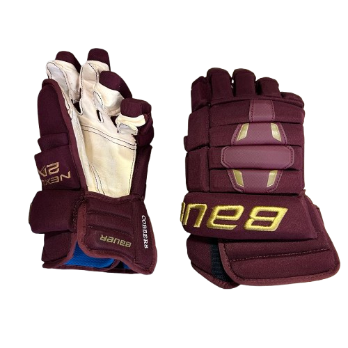 Bauer Nexus 2N - Pro Stock Hockey Glove (Maroon/Gold)