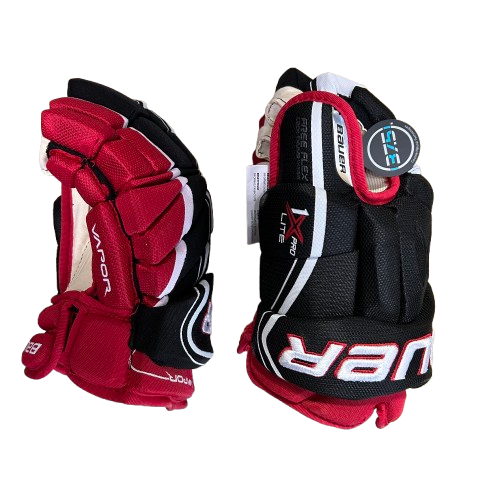 Bauer Vapor 1X Pro Lite - Pro Stock Hockey Gloves (Black/Red/White)