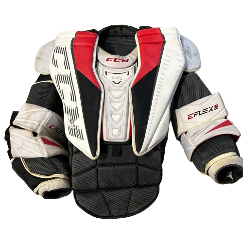 CCM Extreme Flex 5 - Used Pro Stock Goalie Chest Protector (White/Red)