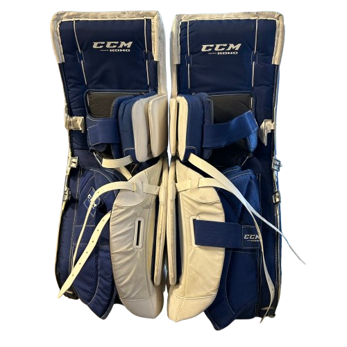 CCM Revolution 595 - Used Goalie Pads (White/Blue)