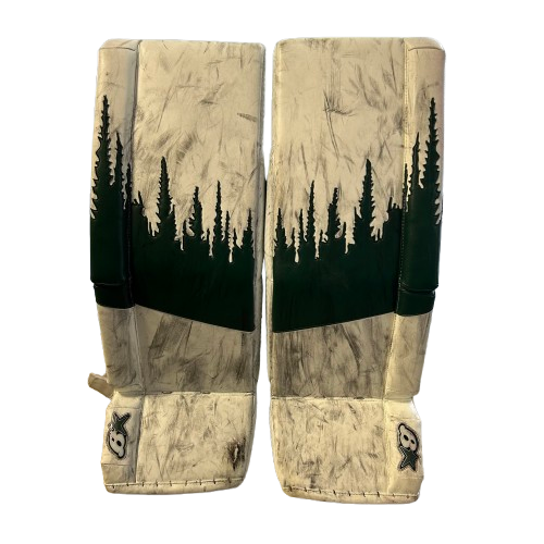 Brian's Intermediate Pro - Used Intermediate Pro Stock Goalie Pads (White/Green)