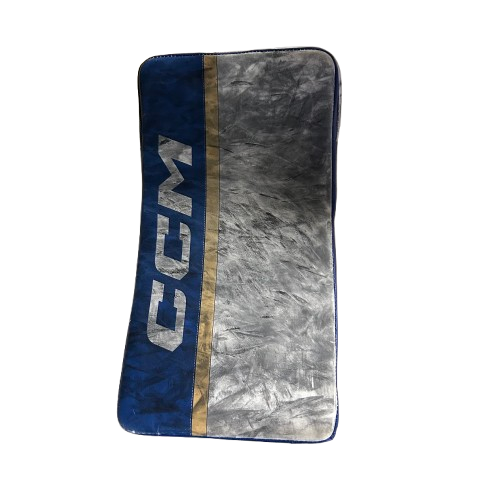 CCM Extreme Flex 6 - Used Pro Stock Goalie Blocker (White/Blue/Yellow)