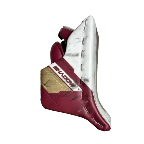 Bauer Supreme Shadow - Used Pro Stock Goalie Blocker (Maroon/White/Gold)