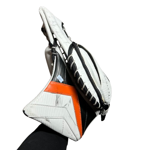 True Catalyst Px3 - Used Pro Stock Goalie Glove (White/Black/Orange)