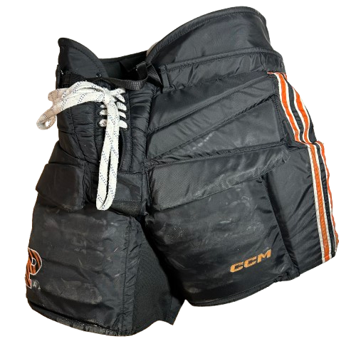 CCM HPG12A - Used Pro Stock Goalie Pants (Black/Orange/White)