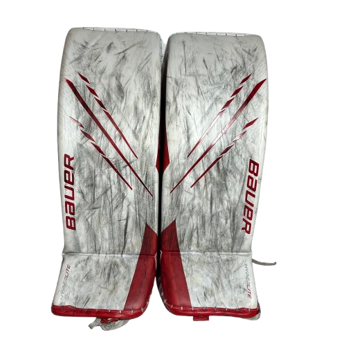 Bauer Vapor Hyperlite - Used Pro Stock Goalie Pads (White/Red)