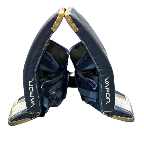 Bauer Vapor 2X Pro - Used Pro Stock Goalie Pads (Navy/Gold/White)