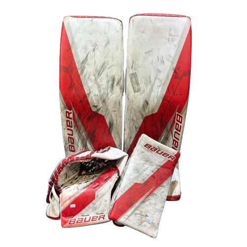 Bauer Vapor Hyperlite 2 - Used Pro Stock Full Right Goalie Full Set (White/Red)